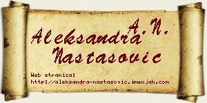Aleksandra Nastasović vizit kartica